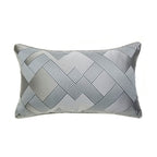 Cojín Clásico Jacquard Geométrico en Gris Oscuro