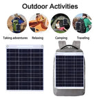 EESBAO 100W Waterproof Portable Solar Panel 5V Dual USB Solar Charger for Camping & Outdoor Devices