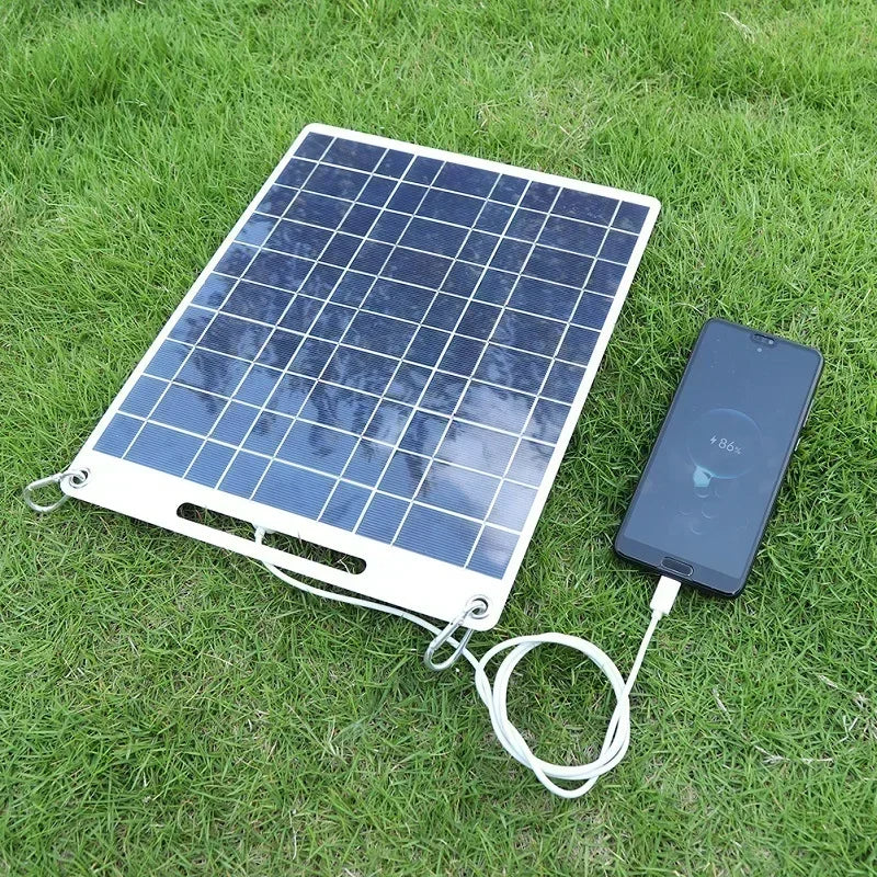 EESBAO 100W Waterproof Portable Solar Panel 5V Dual USB Solar Charger for Camping & Outdoor Devices