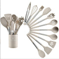 Juego de Utensilios de Cocina de Silicona de 13 Piezas con Mango de Acero