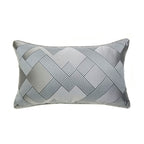 Cojín Clásico Jacquard Geométrico en Gris Oscuro
